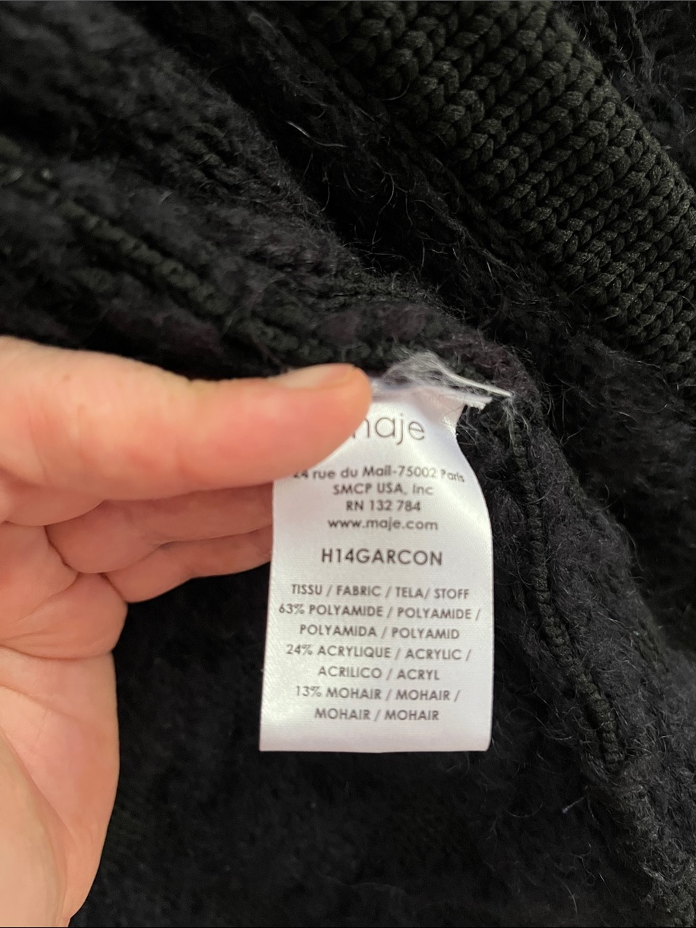 Maje Garcon Cable Knit Crop Cardigan Jacket - Picture 7 of 16